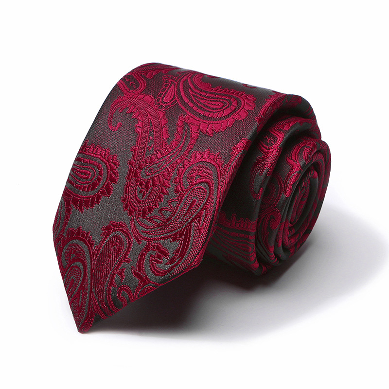 Picture of Tie spot tie polyester silk tie manufacturer 8cm business men's formal wear wedding studio tie