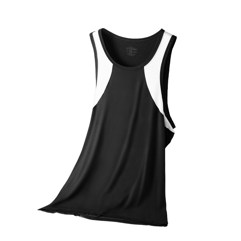 Picture of Men's Vest Comfortable Breathable Sling Hurdle Short-sleeved Young Boys Sports Running Sleeveless T-shirt Base Undershirt