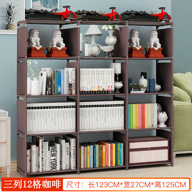Picture of Bookcase trapezoidal bookshelf multi-layer combination bookcase shelf children student bookshelf classroom locker storage bookshelf