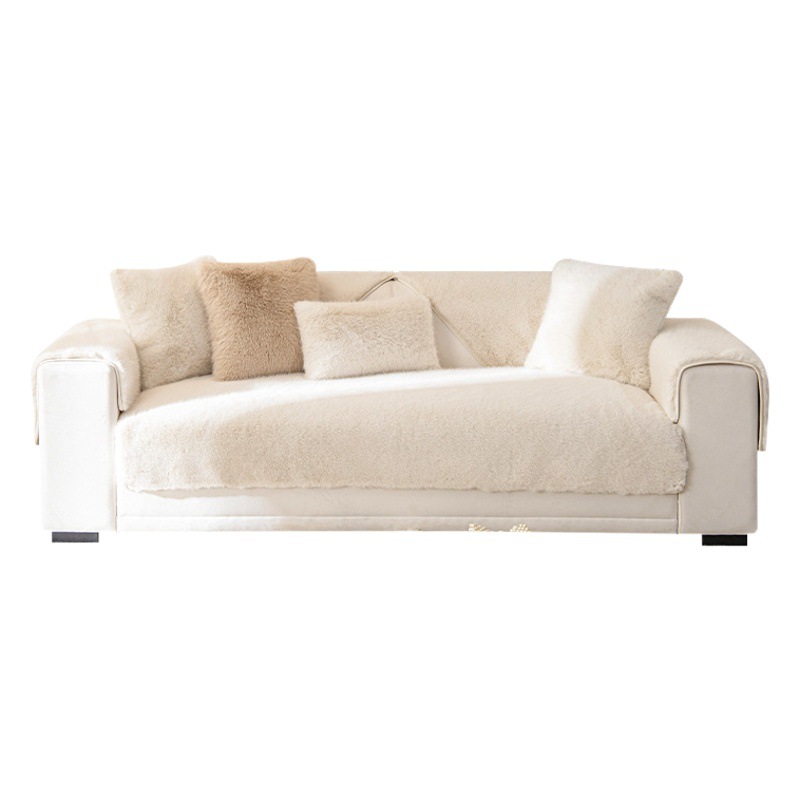 Pujiang Sofa Cushion Mink Velvet Winter Thickeneded Plush Cushion High-End Leather Sofa Cover New Cover Cloth Towel