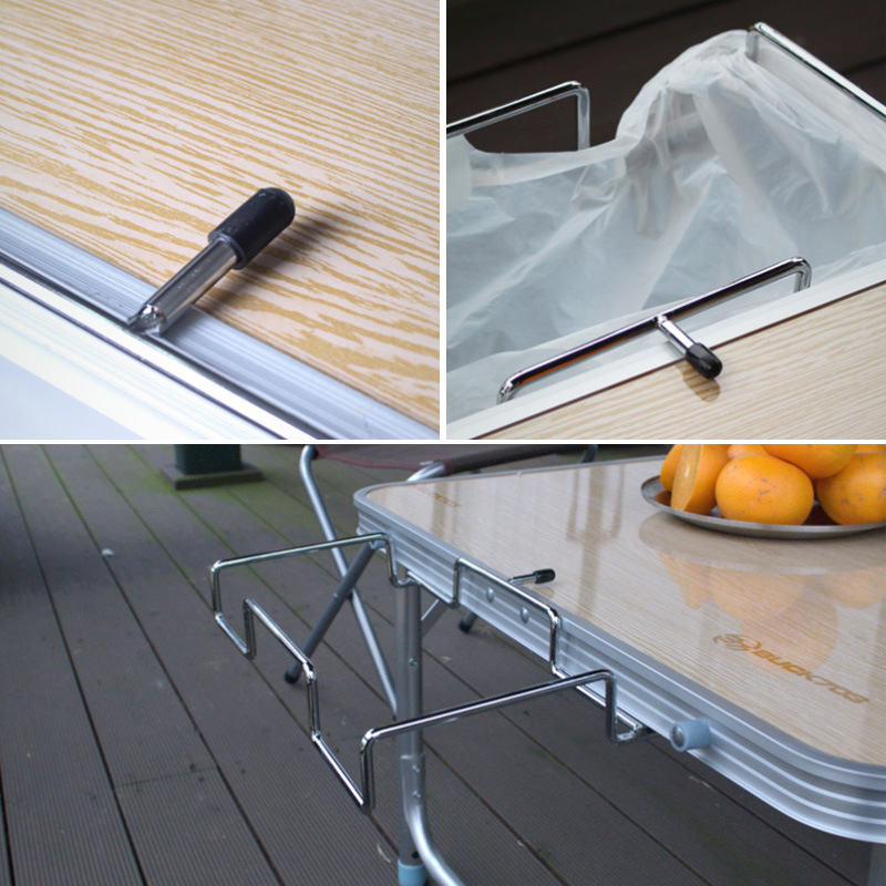 Picture of Outdoor Garbage Rack Camping Desktop Wire Storage Rack Picnic Table Barbecue Storage Rack Kitchen Garbage Bag Holder