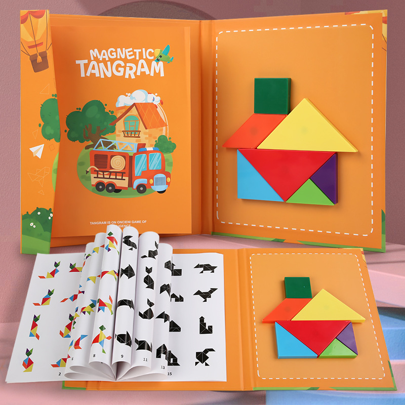Picture of Magnetic jigsaw puzzle children's jigsaw puzzle primary school students first grade colorful jigsaw puzzle early childhood education educational wooden toys