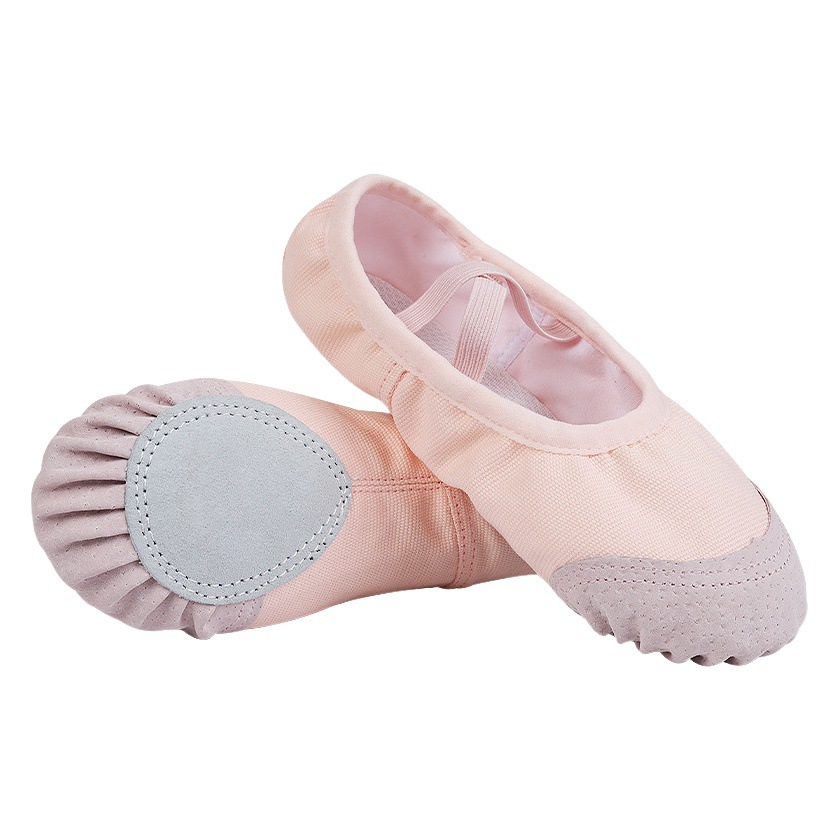 Dance shoes leather toe lace-up free children's adult dance shoes soft-soled figure exercise shoes gymnastics cat claw shoes Chinese dance