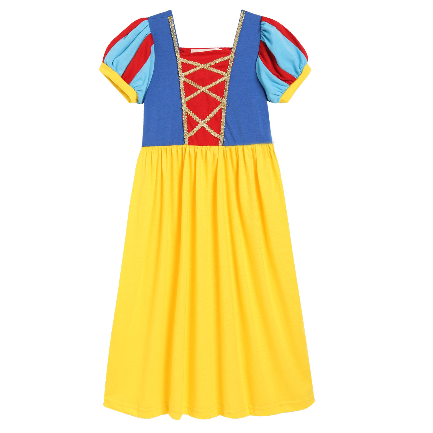 Picture of European and American Light Luxury Snow White Dress Princess Belle Dress Short Sleeve Princess Ello Long Boy Cross Border Hair