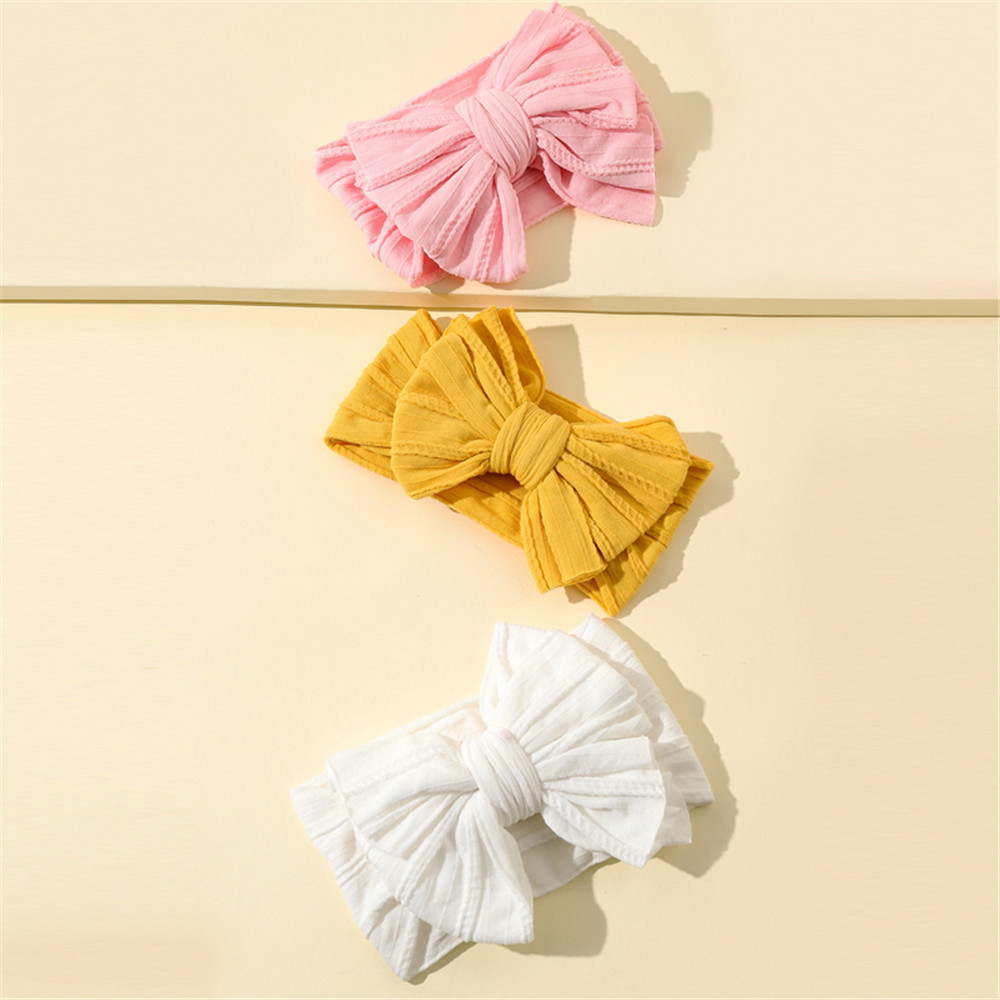 Picture of Baby Hair Band Children's Jacquard Super Stretch Headband Baby Nylon Fabric Bow Hair Accessories Set