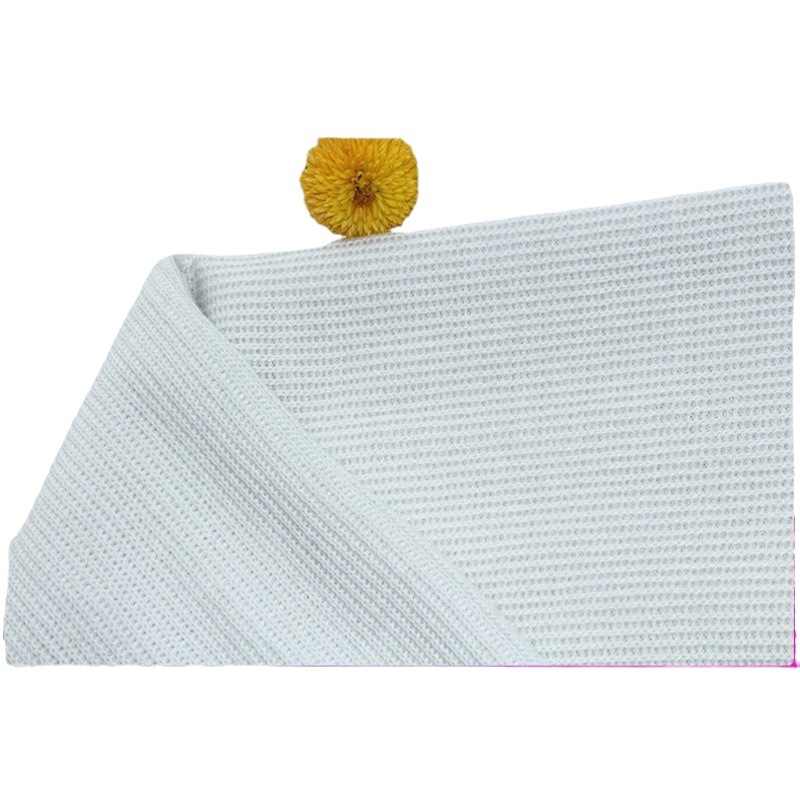 Knitted Fabric T-Shirt Fabric Thick Needle Wool Wool Fabric Solid Color Polyester Fabric Single-sided 7-needle Knitted Fabric