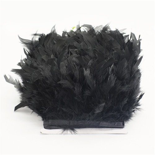Picture of Turkey Feather Cloth with Flame Edge Feather Lace Wedding Bar Latin Dance Doll Clothing Accessories DIY Feathers