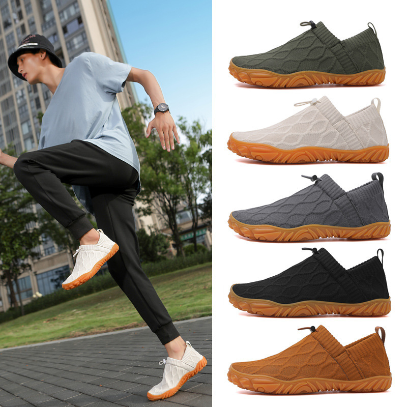 New Men's Breathable Sports Hiking Shoes, Outdoor Running and Exercise Sports Shoes, Warm and Sweat-Absorbent Autumn and Winter Walking Shoes