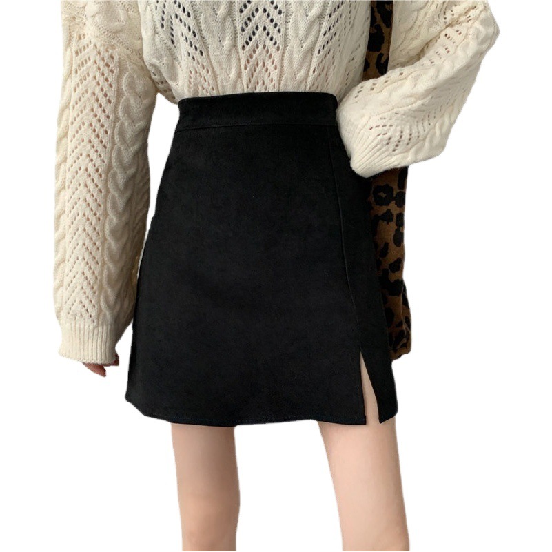 New 20 high waist versatile summer 23 short skirt A- Line skirt hip skirt split slimming one-step skirt popular