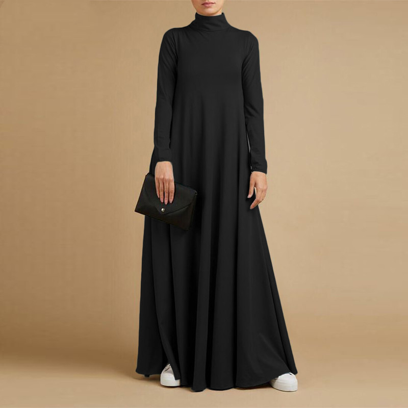 in stock brand 2020 autumn street hipster women's collage dress long sleeve high collar dress primary source