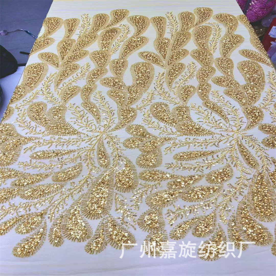 Three-dimensional cactus bubble beads 3+7cm sequin embroidery wedding dress banquet dress performance dress mesh lace fabric LACE