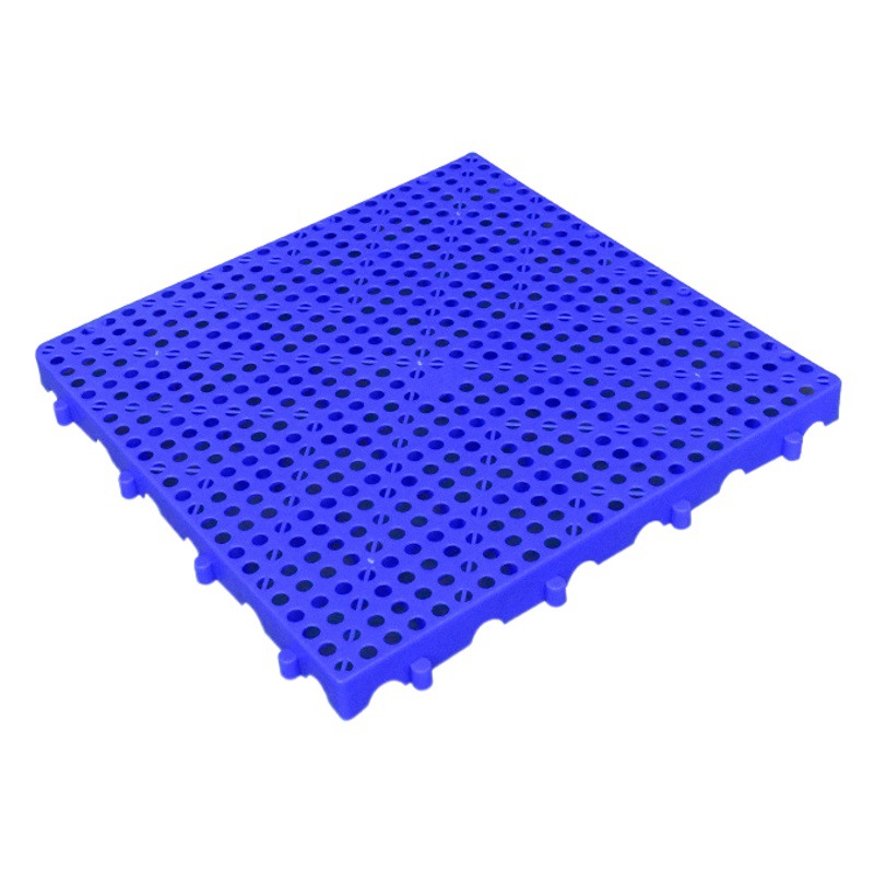 Splicing Grid Warehouse Cargo Floor Mat Plastic Pet Pallet Dog Cage Pad Round Hole Moisture-proof Pad Plastic Pad