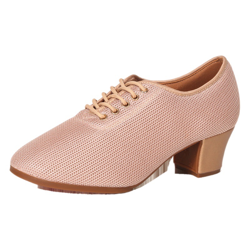 Square Dance Shoes Breathable Mesh Latin Dance Shoes Women's Soft Bottom Dance Shoes Ballroom Dance Practice Teachers' Shoes 2025 New