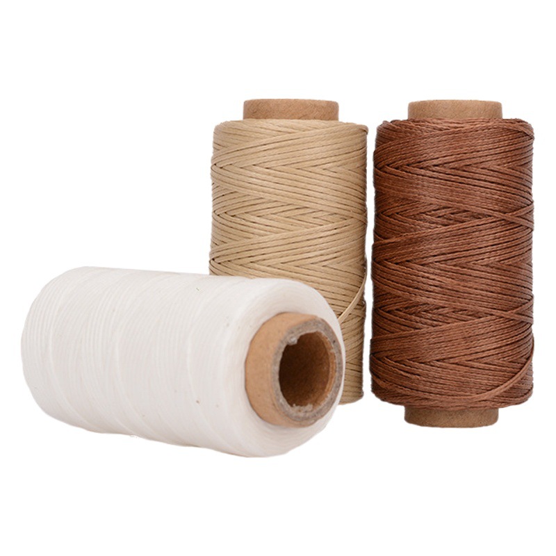 Factory Wholesale Colorfuled Wax Thread Bracelet Weaving High-Strength Sewing Thread DIY Handmade Polyester Thread Flat Wax Rope Sewing Thread