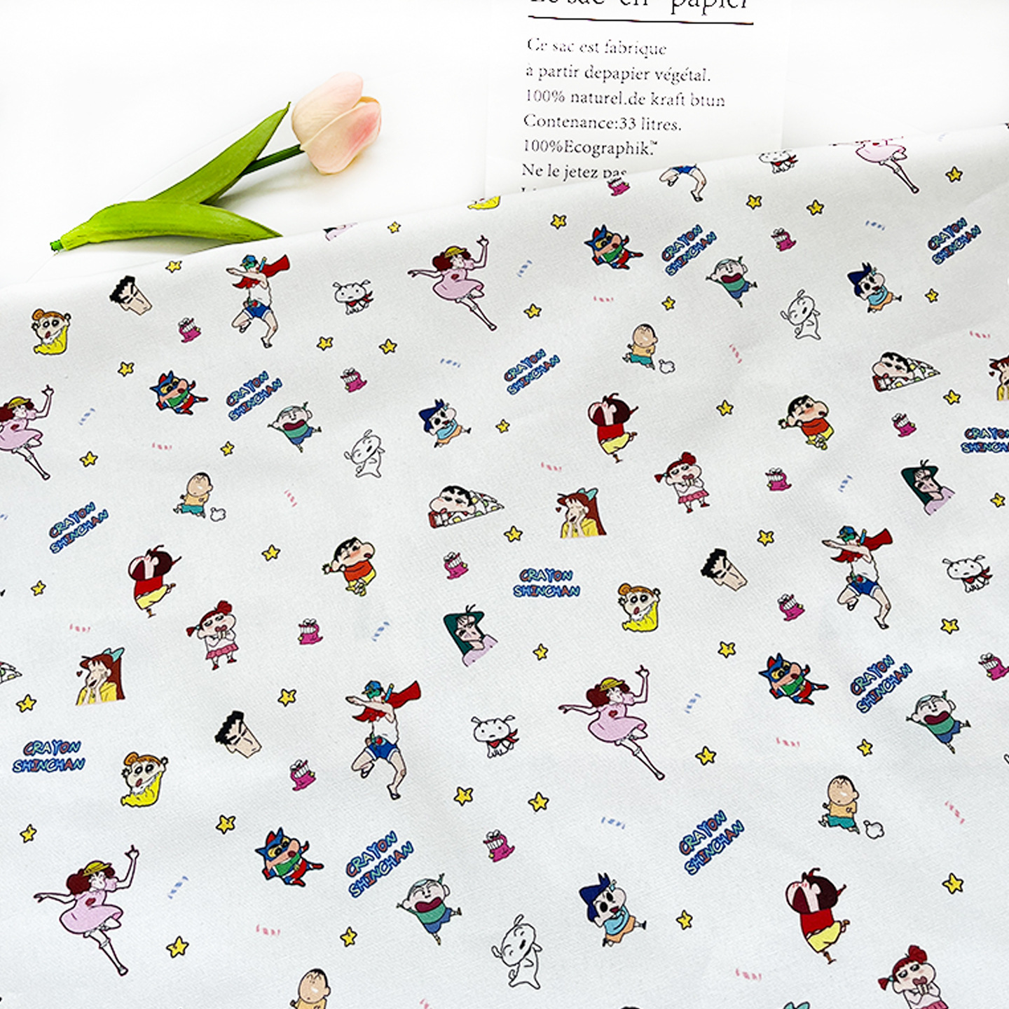 All-Cotton Canvas Crayon Shin-Chan Bag Jacket Vest Handmade DIY Fabric 1.5m Width 1.0m Price