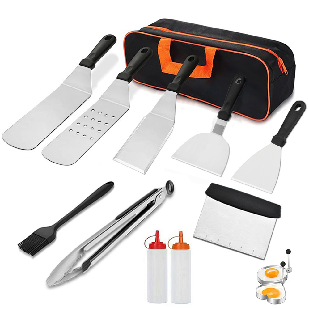 Picture of Amazon BBQ Outdoor Barbecue Tools suit Stainless Steel Shovel Barbecue Cooking Shovel Combination Grill suit Camping