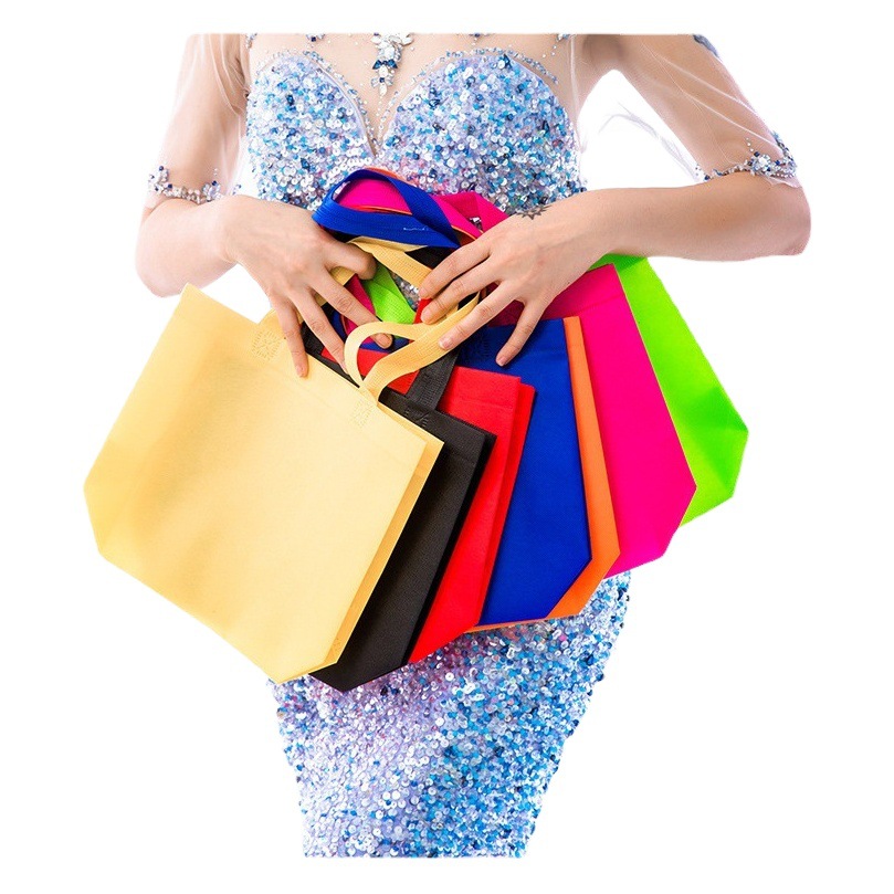 Vest bag coated with logo shopping environmental protection bag gift advertising bag student handbag non-woven bag in stock