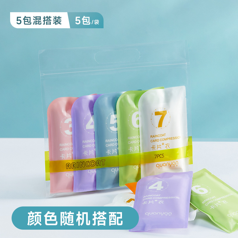 Picture of Disposable Card Raincoat Portable Adult Full-body Thickened Long Travel Special Wholesale Children's Poncho
