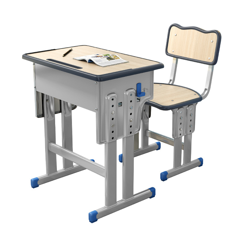 Picture of Primary and Secondary School Students Desks and Chairs School Training Tutoring Class Tutoring Lift Children's Desks Learning Desks and Chairs Writing Set