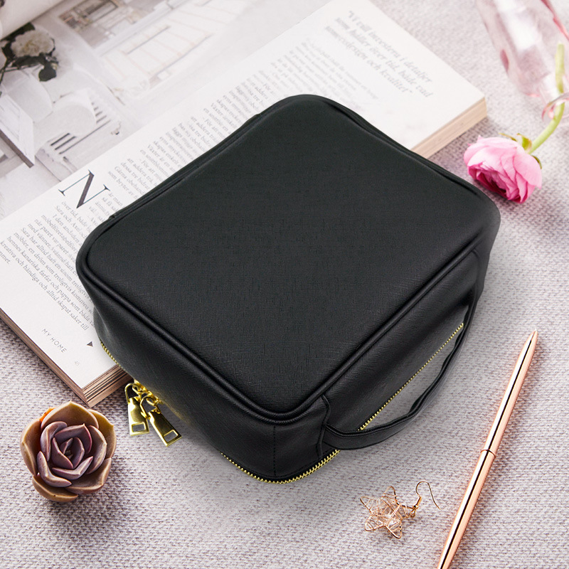 Picture of Cross-border Hot Sale High-value Travel Portable Cosmetic Bag Large Capacity PU Leather Cosmetic Case cosmetic Bag