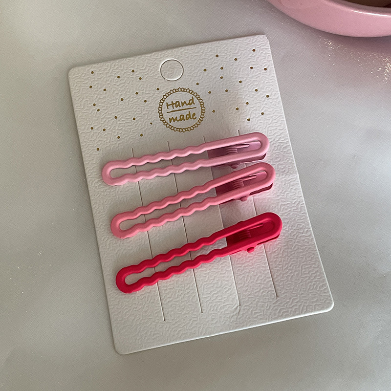 Picture of Pink Hairpin Women's Star Small Hairpin Side Bangs Clip Cute Side Clip Love Dopamine Clip Headdress