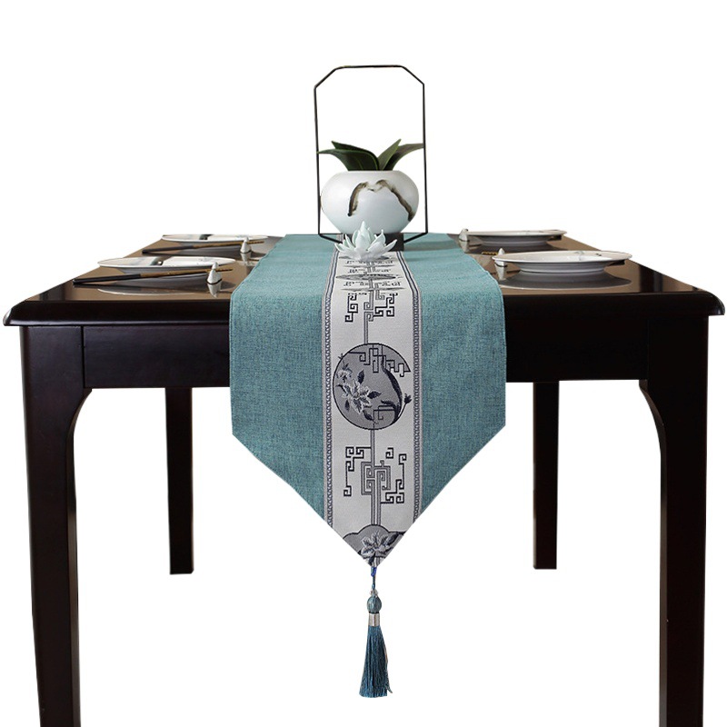 Henggang Chinese Style Table Flag Tea Ceremony Zen Tea Table Tea Table Fabric Long Table Cloth New Chinese Style Table Towel Table Flag Spot