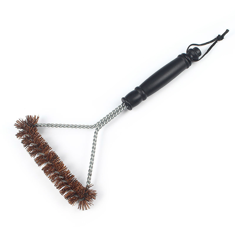 Picture of Factory wholesale barbecue wire brush copper wire brush barbecue net cleaning brush long handle curling brush spring steel wire brush