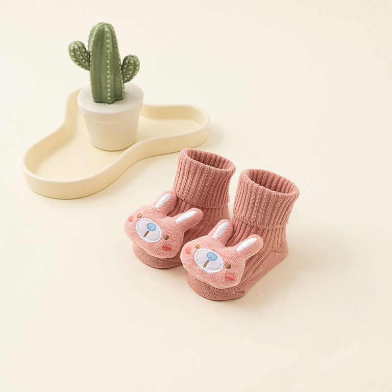 Picture of Newborn baby socks class a cotton spring and autumn non-slip boys and girls baby cartoon doll tube floor socks wholesale 1