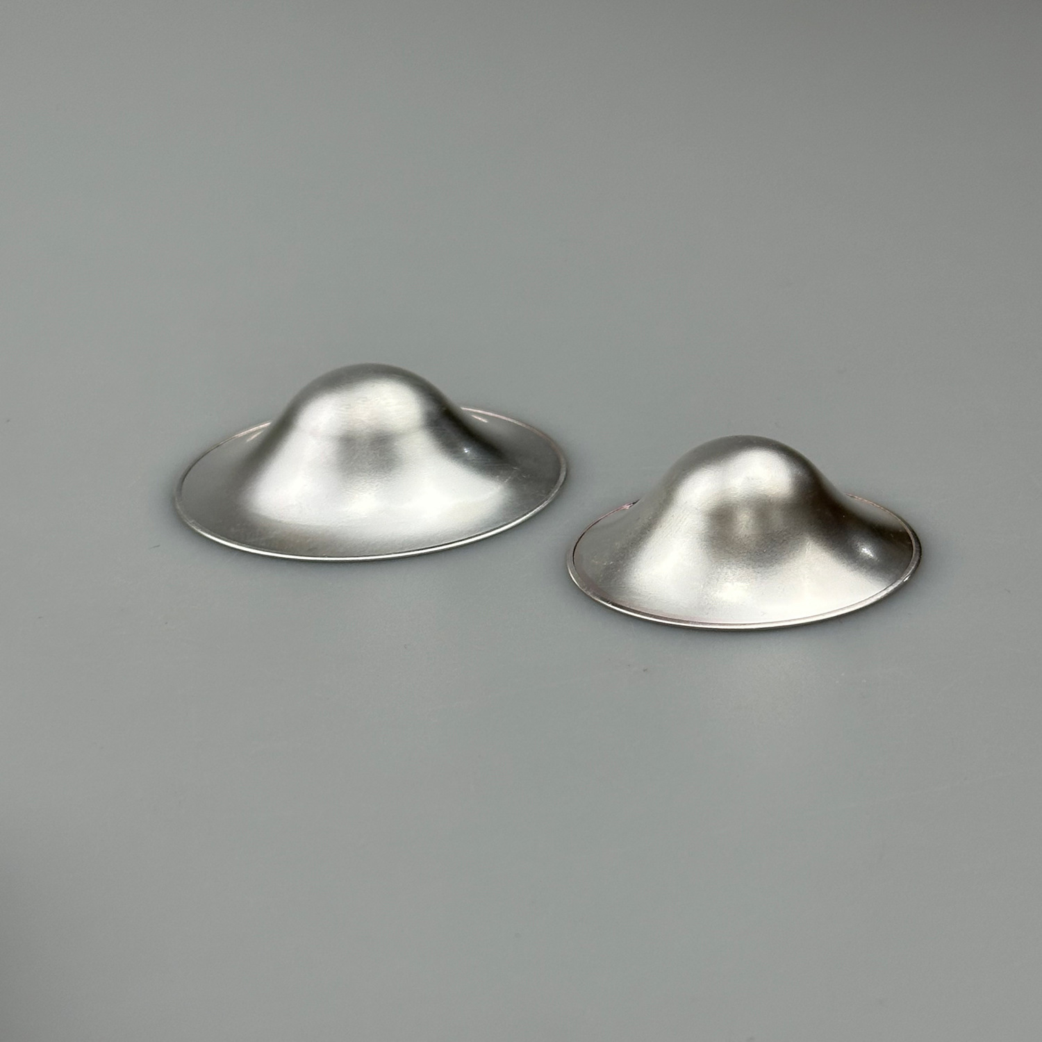 Picture of Silver Nursing Cups Silver Lactation Cup Nipple Protector Soothing Protection Newborn Feeding 925 Silver