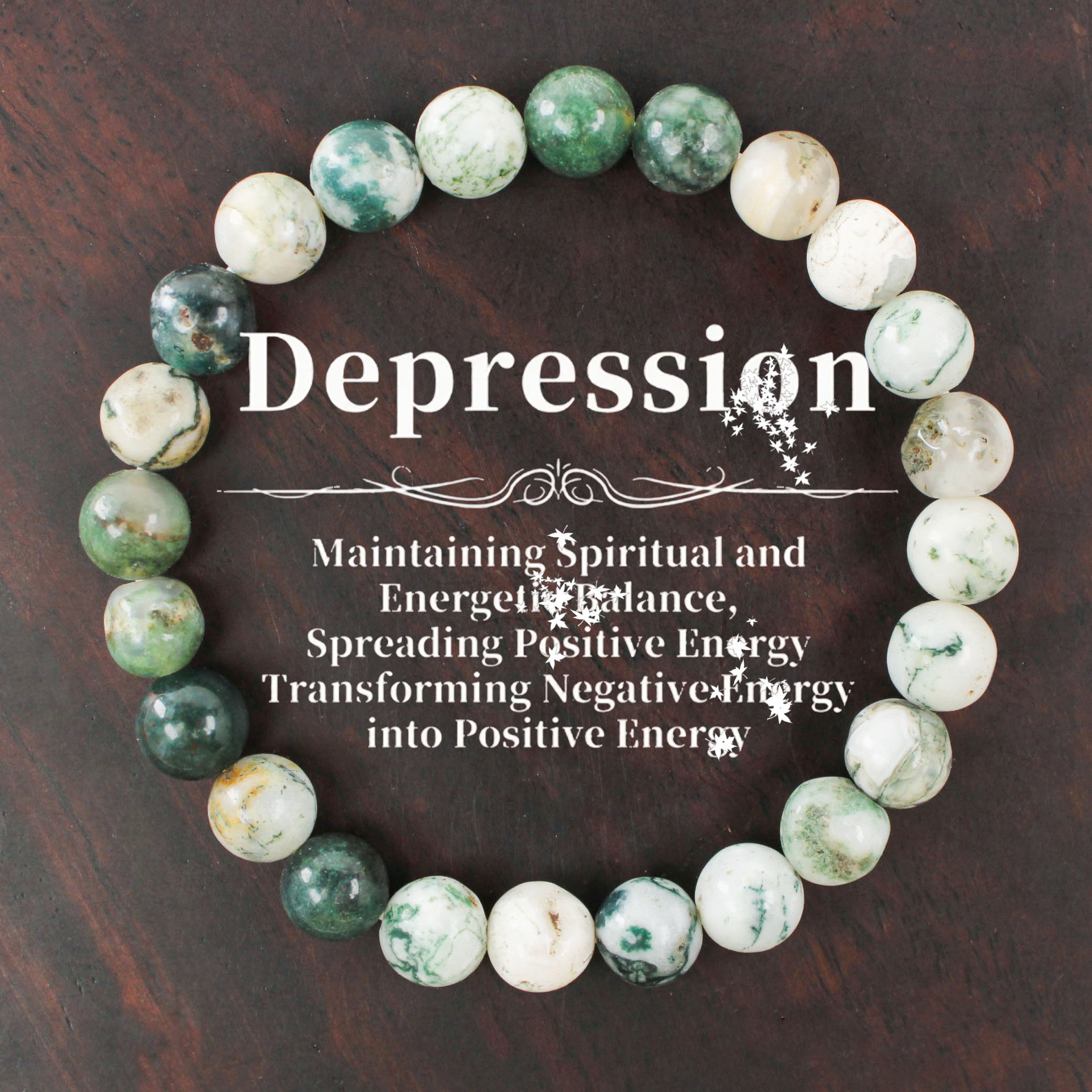 Cross-Border Wholesale Natural Stone Bracelets, Gradient Color Vertical Striped Agate Beaded Bracelets, Solid Color, Simple and Versatile