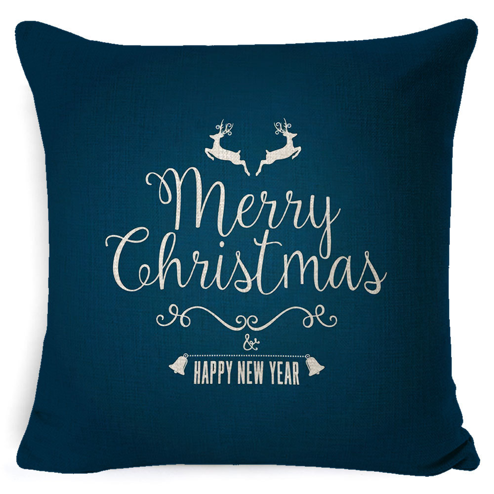 Picture of Christmas Pillow Case Linen Super Soft Peach Leather Printed New Amazon Household Products Cushion Pillow Case Custom