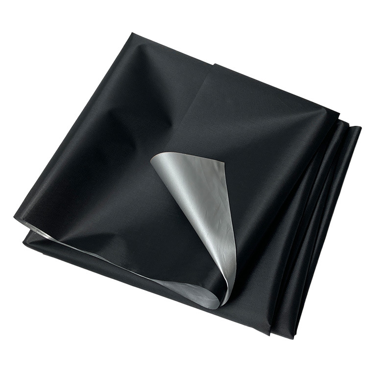 A524 [Single-Sided Silver Blackout Fabric] Uv Laboratory Factory Full Blackout Darkroom Light-Blocking Cloth Sunshade Cloth Black