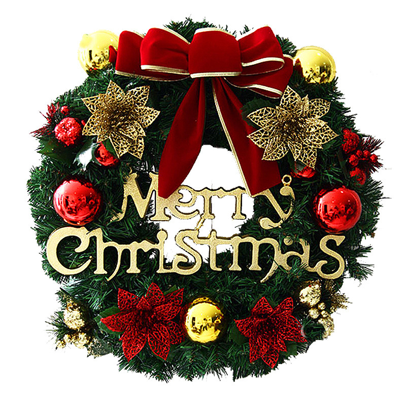 Picture of Christmas Wreath 30cm Christmas Decoration Artificial Wreath Window Door Hanging Christmas Shopping Mall Scene Layout Props