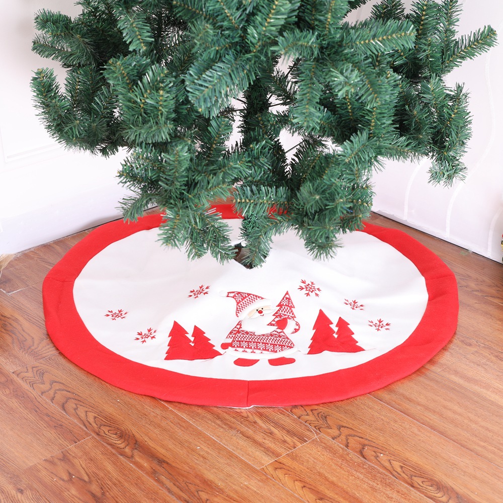 Christmas decorations Christmas tree skirt Christmas tree skirt high-end embroidery Christmas tree skirt Christmas supplies