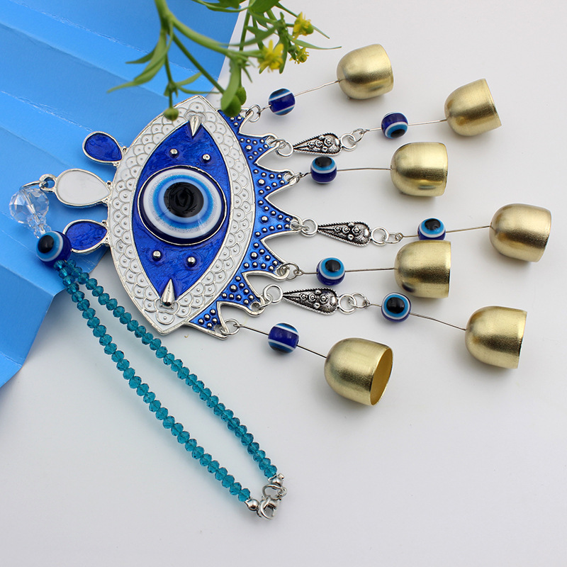 Wall decoration blue big eyes Blue Devil's eyes copper wind chimes car ornaments wall ornaments