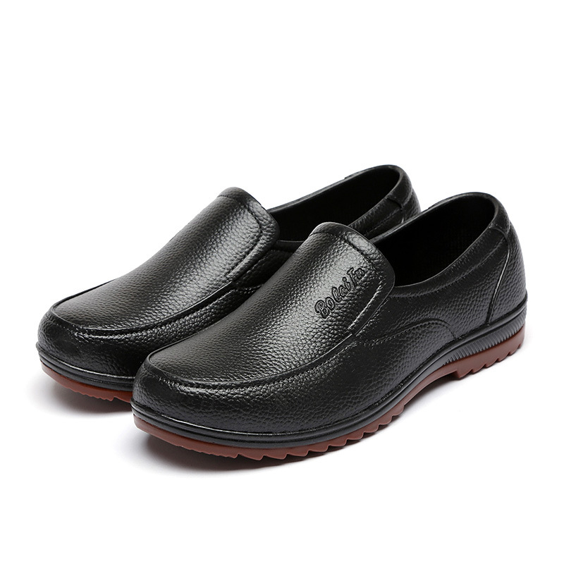 Picture of 818 Plastic Tbottomon Bottom Rain Boots Men's Work Shoes Low-Top Short-Tube Non-Slip Kitchen Shoes Men's Rubber Shoes Waterproof Shoes