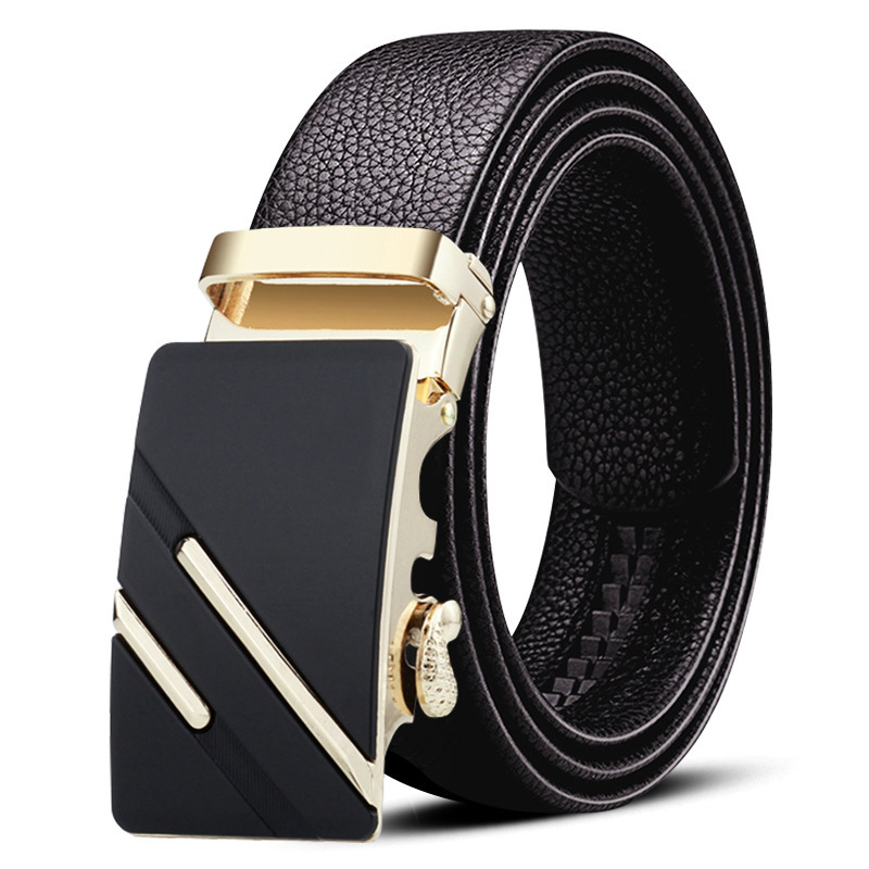 Picture of Men's belt automatic buckle litchi pattern belt business gift online shop clothing accessories gift pants belt factory wholesale
