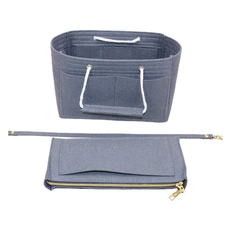 Manufacturers supply portable felt cosmetic bag large capacity storage bag felt travel bag liner bag