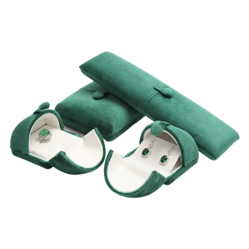 Mongolian bag flannel jewelry box jewelry display storage ring box bracelet packaging gift box necklace long chain jewelry box