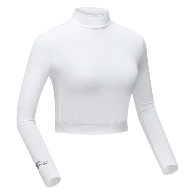 Factory supply TTYGJ golf clothing summer sun protection clothing Women's Ice Silk base clothing high waist half long sleeve