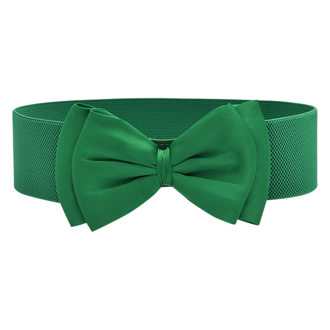 Cross-border Bow Decorative Belt with Diamond-encrusted Skirt Women's Red Elastic Stretch Wide Waist Cover All-match Tight Waist