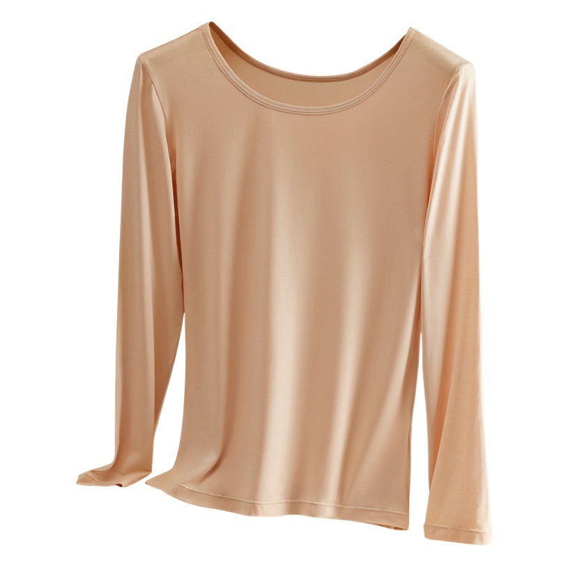 Autumn and Winter modal autumn clothes women's tight inner wear round neck thermal underwear bodybuilding outer wear bottoming plus size bottoming shirt