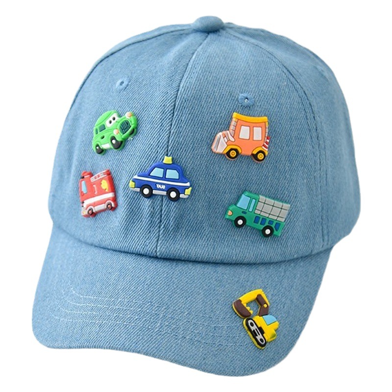 Children's Denim baseball cap men's Japanese retro spring and autumn car Children's peaked cap boys' sun protection hat children