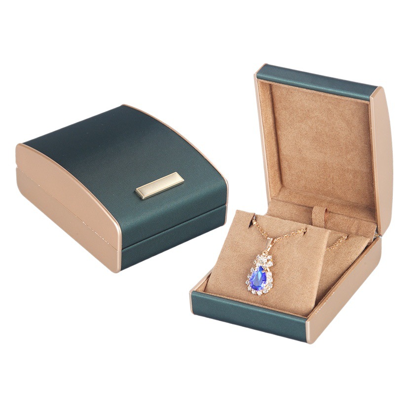Green Gold Label Ring Jewelry Box Jewelry Pendant Bronzing Storage Protection Box Bracelet Bracelet Jewelry Packaging