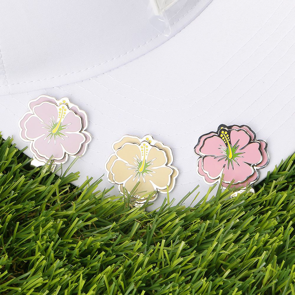 Picture of golf Mark hat clip magnetic metal golf Mark flower shape design double-layer ball Mark cross-border hot sale