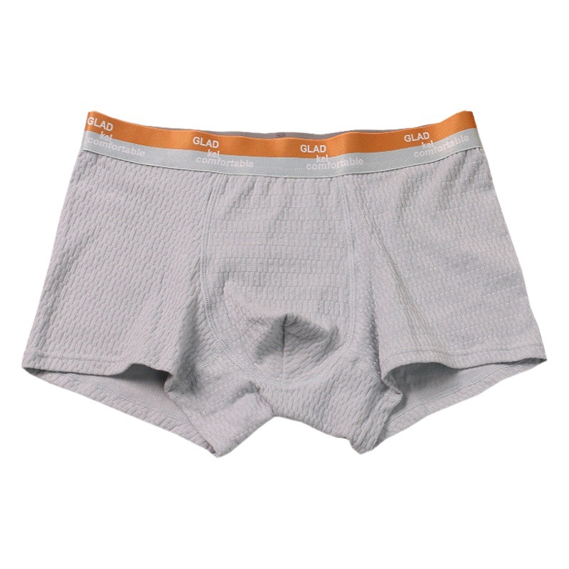 Men's 100% cotton underwear 100% cotton antibacterial crotch baby cotton breathable shorts head mid waist plus size boxers