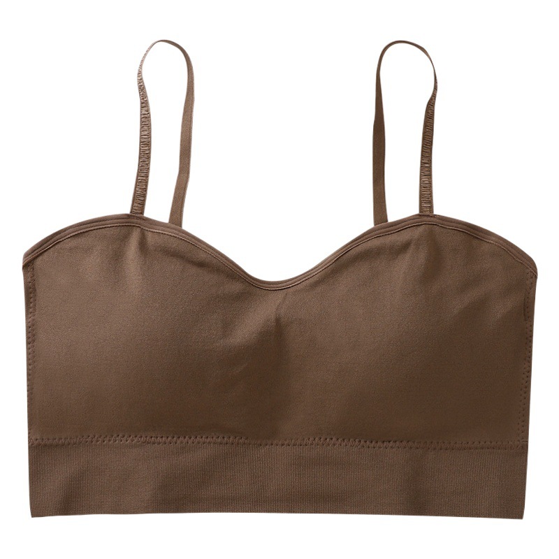 New Seamless cross beauty back strap wrapped chest tube top one-piece fixed Cup comfortable base sports underwear bra