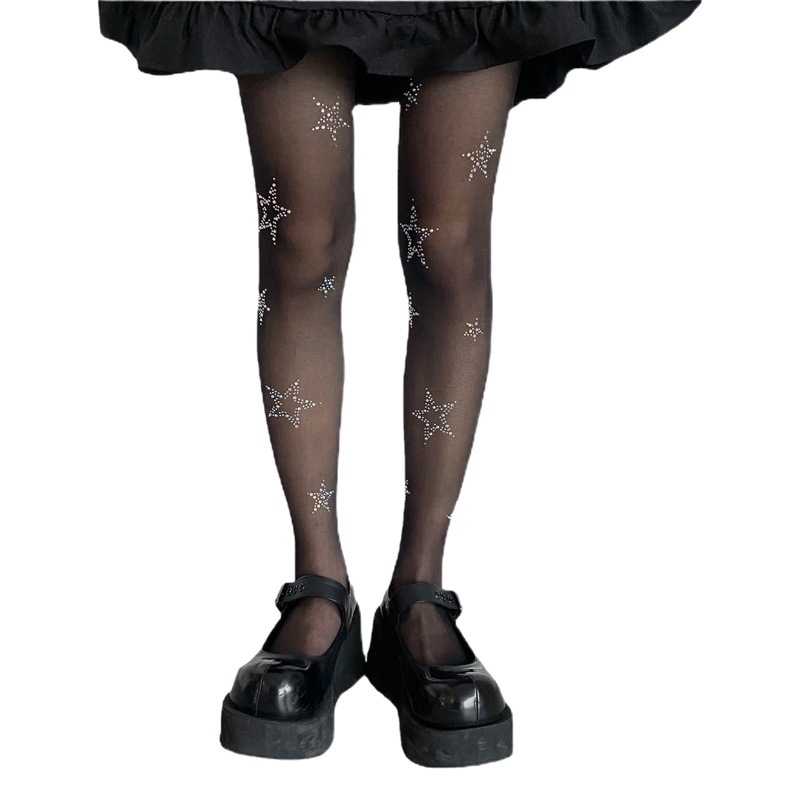 PATTKIN spring and summer New Star hot rhinestone white stockings sweet want any cut pantyhose