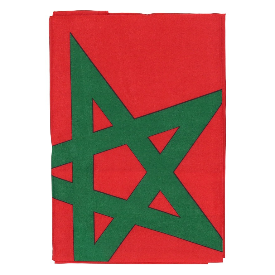 Picture of Supply of 3*5ft World Cup 32 Teams Morocco Flag Flagpole Number 4 Polyester Flag Manufacturer World Cup Hot Spot