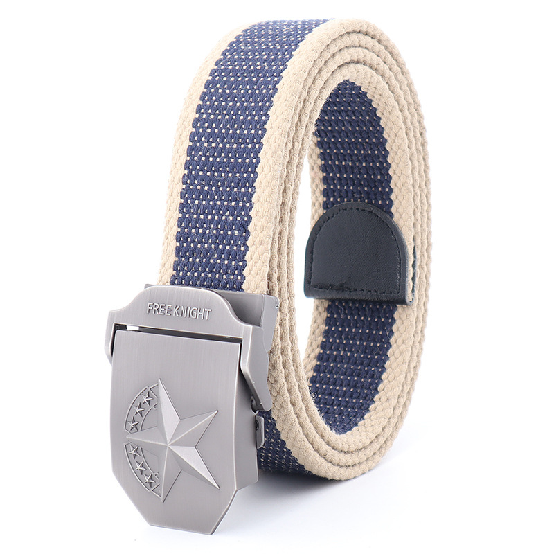 Picture of Thickened alloy camouflage canvas belt men's smooth buckle student leisure outdoor pants belt tactical military training wholesale
